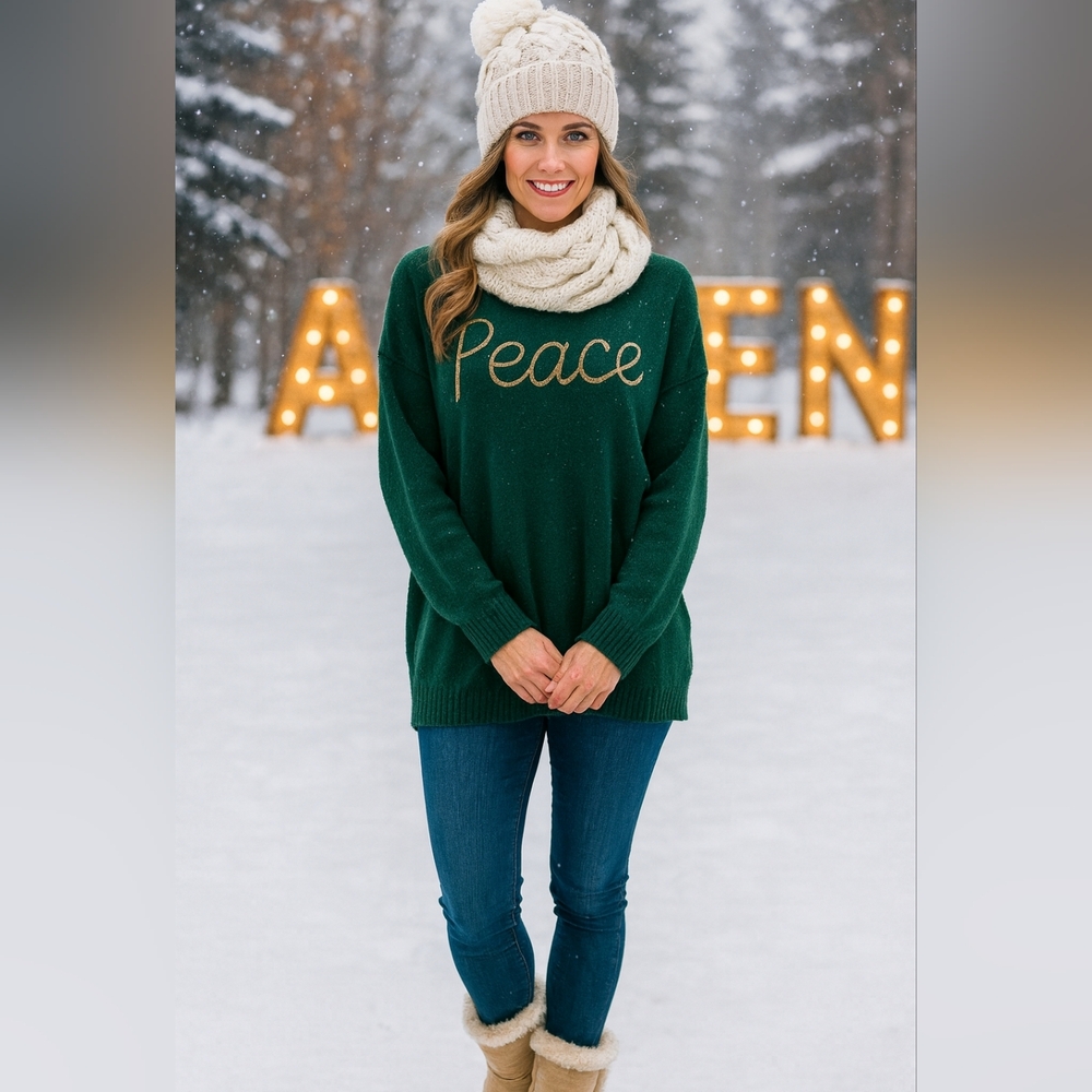NEW Holiday Crewneck Sweater Size L